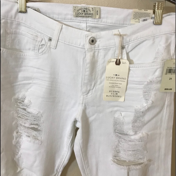 Lucky Brand || Slim Boyfriend Destroyed Pants Jean - Picture 5 of 8